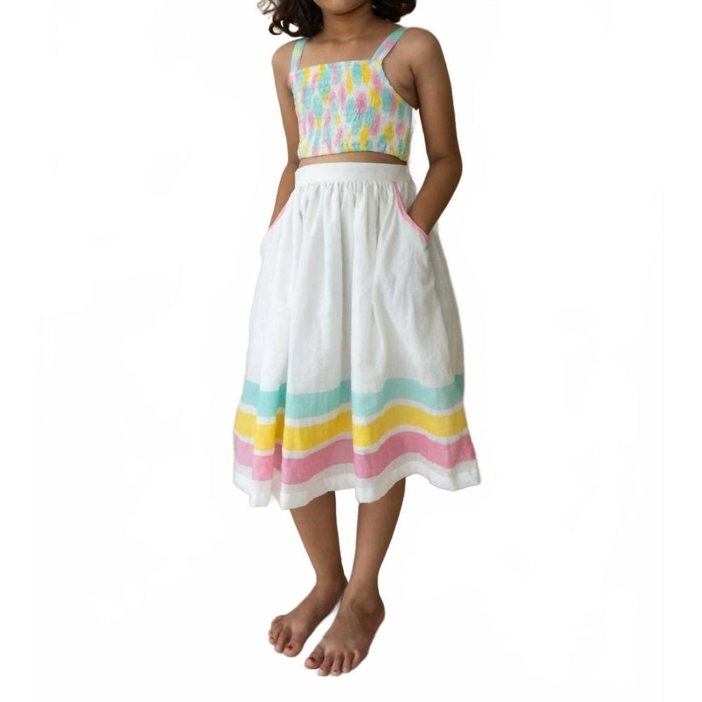 NEW LITTLE PAISLEY PEOPLE ester skirt in multi